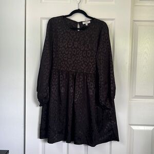 black cheetah silky dress